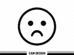 Sad Emoji Sad Face Cut File