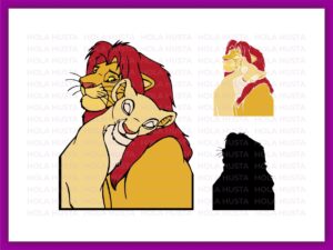 Simba and Nala SVG Vector Images Layered