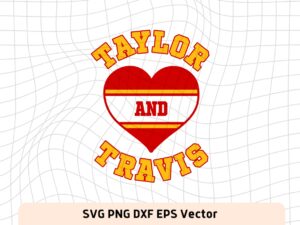 Taylor and Travis Kelce Fun Design SVG PNG EPS