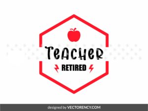 Teacher Retired Clipart (SVG, PNG, EPS & DXF)