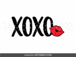 Valentine Xoxo SVG Lips