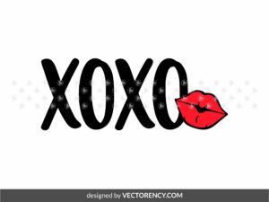 Valentine Xoxo SVG Lips