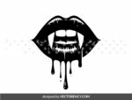 Vampire Lips Svg eps