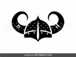 Viking Warrior Helmet Vector