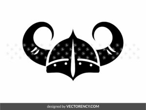 Viking Warrior Helmet Vector