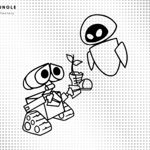 Wall E SVG Eva Outline Silhouette