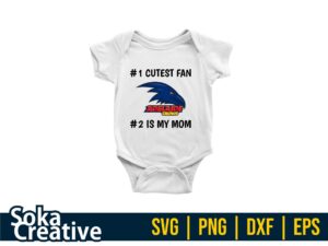 baby shirt design of Adelaide Crows fans svg png eps