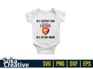 baby shirt design of Brisbane Lions fans svg png eps