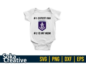 baby shirt design of Fremantle Dockers fans svg png eps