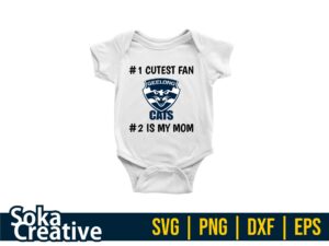 baby shirt design of Geelong Cats fans svg png eps