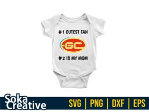 baby shirt design of Gold Coast Suns fans svg png eps DXF