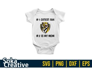 baby shirt design of Richmond Tigers fans svg png eps