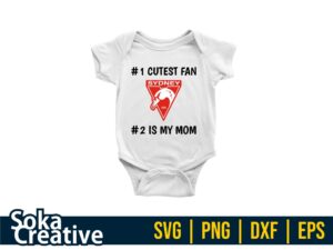 baby shirt design of Sydney Swans fans svg png eps