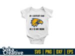 baby shirt design of West Coast Eagles fans svg png eps
