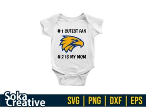 baby shirt design of West Coast Eagles fans svg png eps