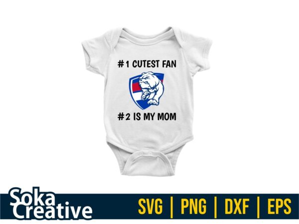 baby shirt design of Western Bulldogs fans svg png eps