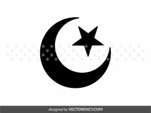 muslim moon and star svg