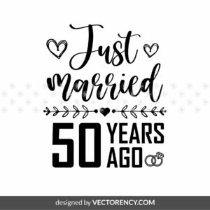 50th wedding anniversary svg