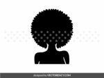 Afro Woman Silhouette SVG