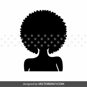 Afro Woman Silhouette SVG