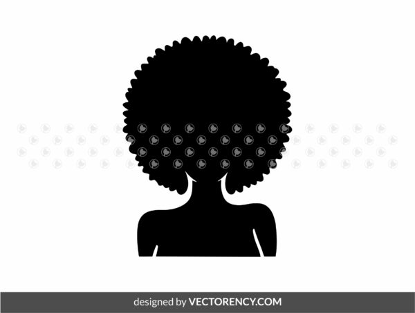 Afro Woman Silhouette SVG