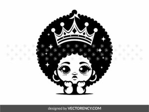 Baby Afro Queen SVG