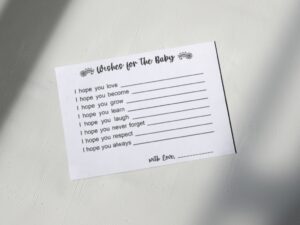 Baby Shower Wish Printable PDF