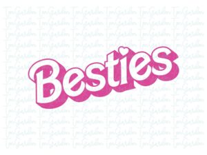 Besties Barbie SVG Design Vector Image eps