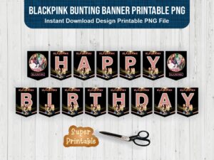 Blackpink Bunting Banner Printable PNG
