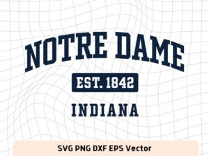Notre Dame Indiana Design Vector SVG Image
