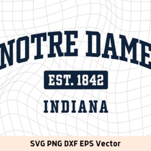 Notre Dame Indiana Design Vector SVG Image