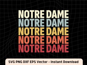 Notre Dame Typography Design Vintage
