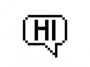 Pixel Hi Speech Bubble svg