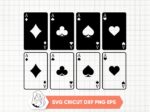 Playing Cards SVG Playing Cards Silhouette Instant Download