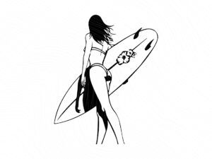 Surfing SVG, Surf Girl PNG, Surf Beach