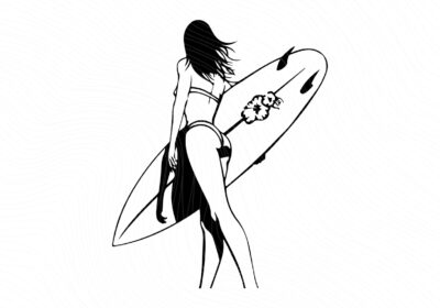 Surfing SVG, Surf Girl PNG, Surf Beach