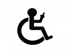 Wheelchair Finger Up Icon SVG