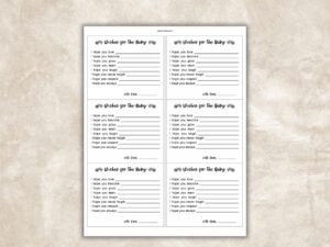 wishes for thee baby printable png