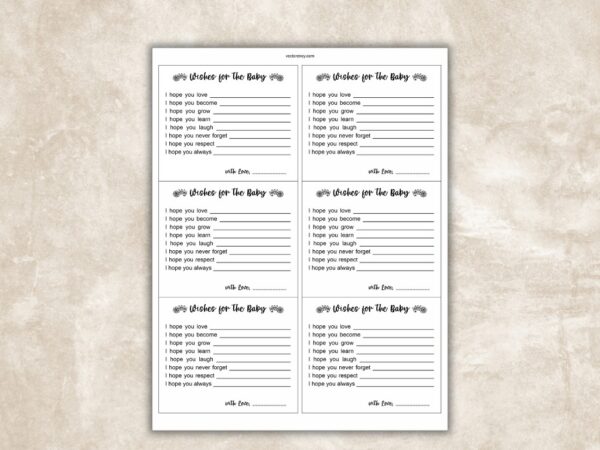 wishes for thee baby printable png