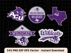 Abilene Christian University Wildcats Design SVG PNG EPS