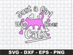 Cat SVG Just A Girl Who love