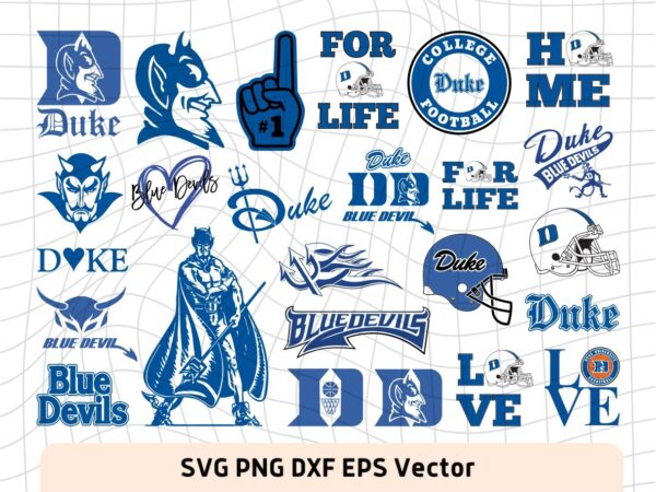 College Football Duke Blue Devils Logo Files Download (SVG, PNG, EPS, DXF)