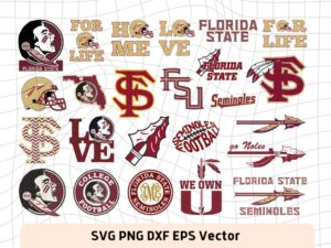College Football Florida State Seminoles Logo Files Download (SVG, PNG, EPS, DXF)