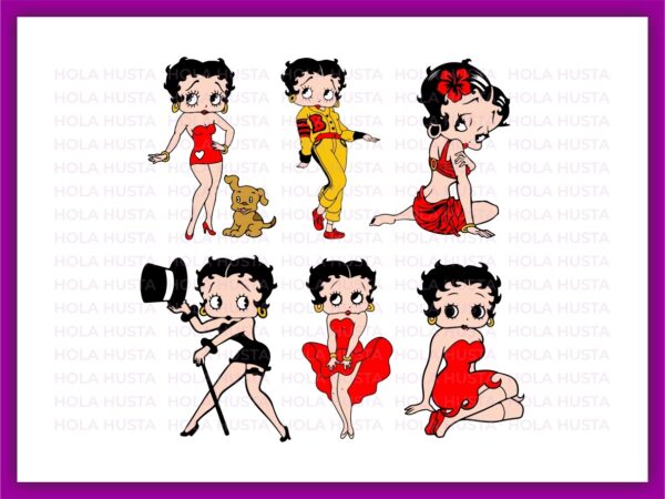 Decal Betty Boop PNG Vector, Cricut SVG Layered
