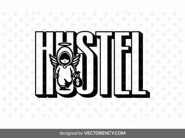 Hustle Angel Wings for T shirt or Logo Design Vectorency Hustle Angel Wings for T-shirt or Logo Design