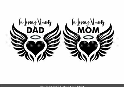 In Loving Memory Dad Mom Designs (SVG, PNG, EPS, DXF)