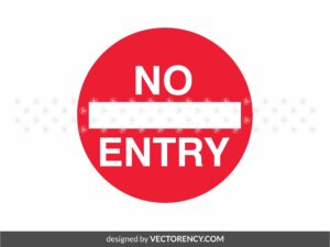 No Entry Signage Vector Design