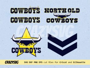 North Queensland Cowboys Design Vector Bundle SVG