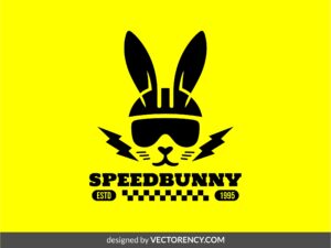 Racing Logo Design Speed Bunny Vector file