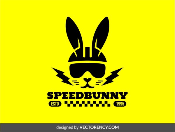 Racing Logo Design Speed Bunny Vector file
